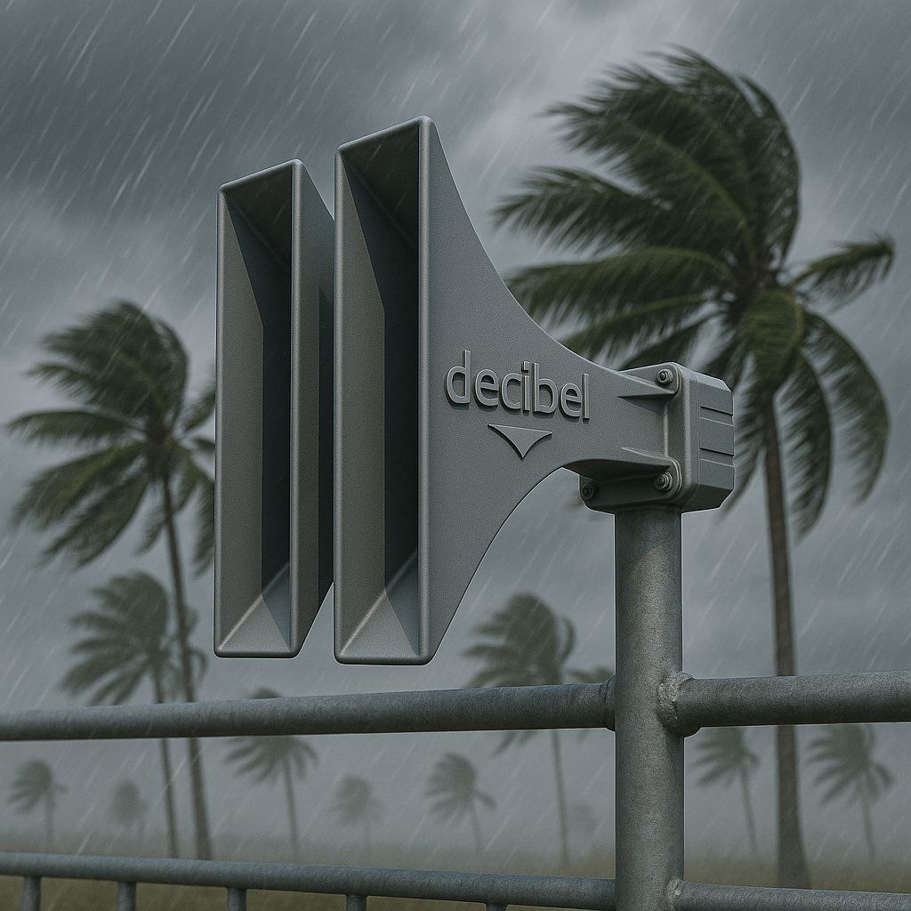 Decibel Siren placed near costal lines